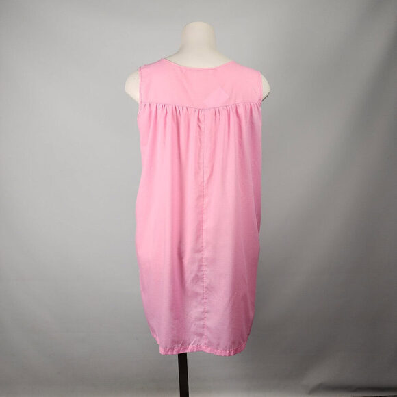 Vintage Dorsay Pink Ruffled Neckline Lingerie Dress Size L/XL - Picture 6 of 9